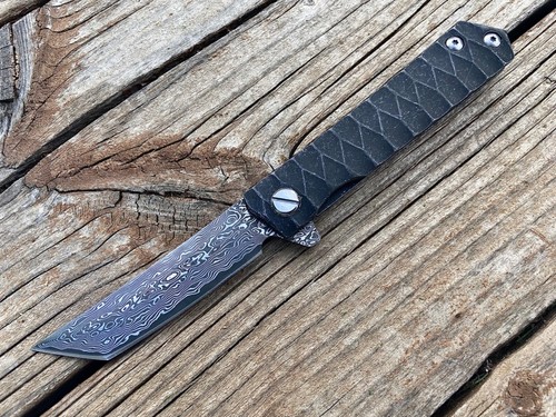 Damascus steel edc pocket - damascus,